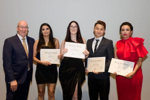 Lifeview Director Peter Reilly (left) with the finalists for the inaugural Lifeview Rising Star Award, Kay Kaur (Clinical Manager, Willow Wood), Shannon Holtfreter (Executive Assistant to the CEO), Michael Cheng (Occupational Therapist, Argyle Court and the winner of this award), and Nikki Kaur (Residential Manager, The Willows).