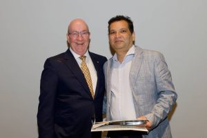 Head Chef Milan Shah won the Outstanding Employee Award for The Willows, he is pictured with Lifeview Director Peter Reilly.